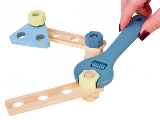 Houten bouwpakket Montessori auto toren