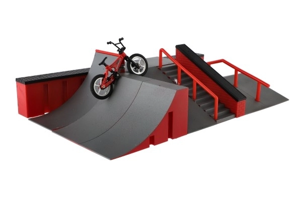 Skatepark - rampen, vingervelo en skateboard