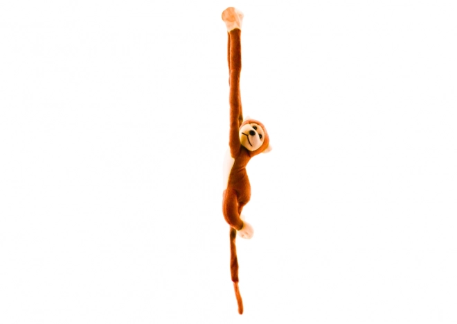 Pluchen mascotte aap met geluid lichtbruin 80 cm