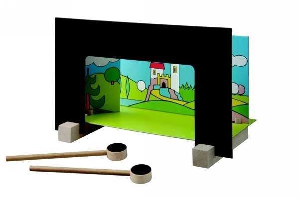 Magnetisch houten theater - kasteel