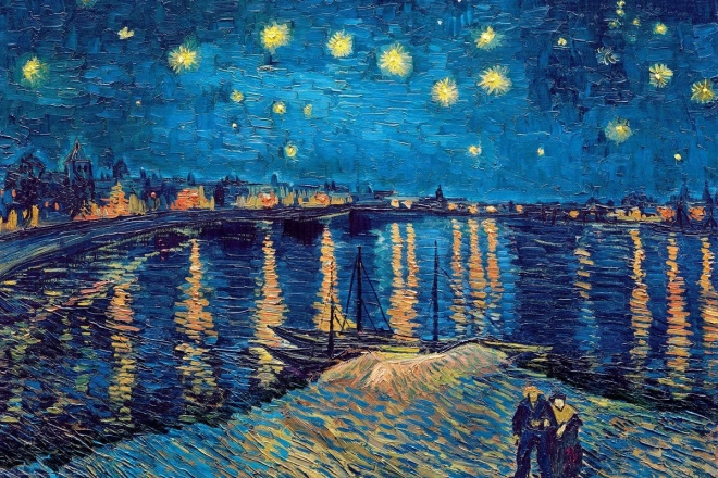 Puzzel Sterrennacht boven de Rhône 1000 stukjes EUROGRAPHICS