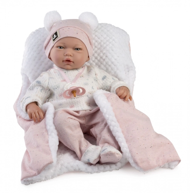 Guca 886 GALA - realistische pop baby met een zacht stoffen lichaam - 38 cm