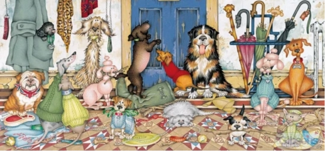 GIBSONS Panoramische puzzel Hondjes uitlaten 636 stukjes