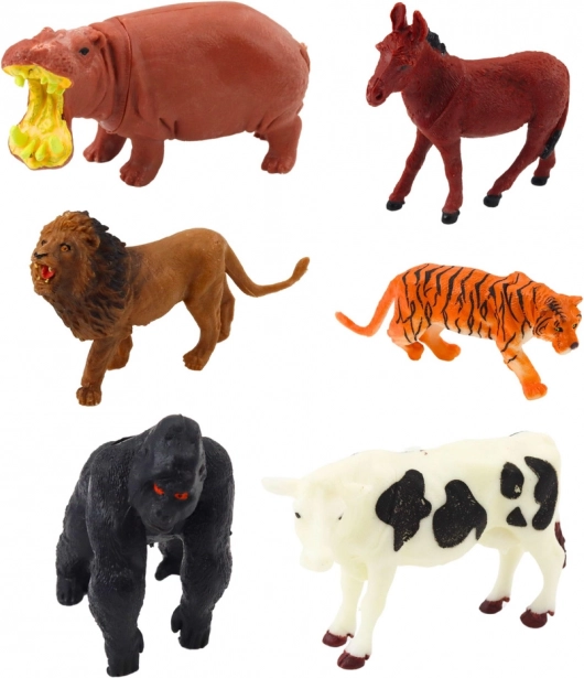 Set van 58 figuren van Wilde en Huisdieren met Koffer
