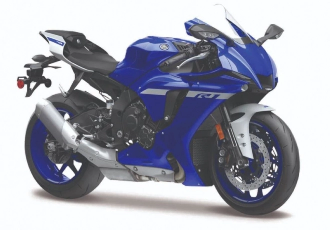 Model Motor Yamaha YZF-R1 2021 met standaard