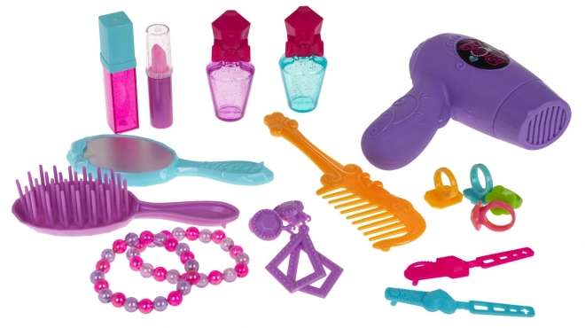 Kinderkaptafel Beauty Fashion Blauw met accessoires