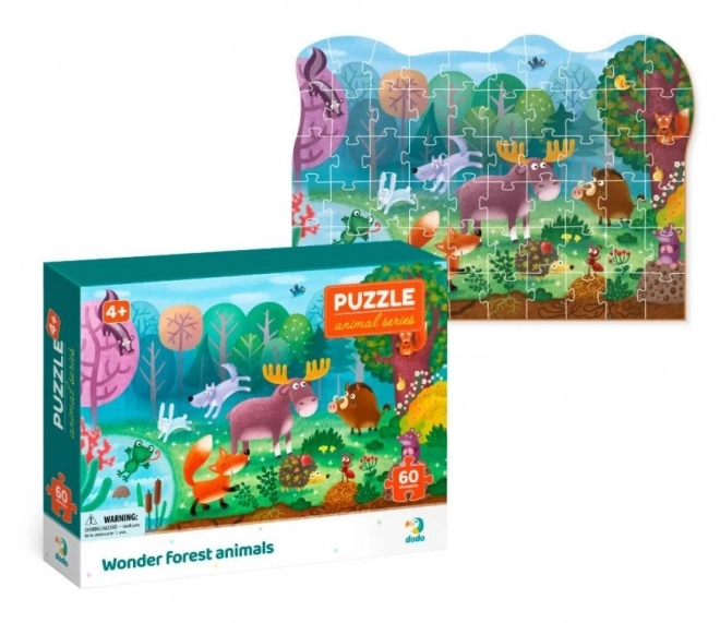 DODO Puzzel Dieren: Wonderbaarlijke Bosdieren 60 Stukken