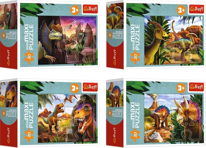 Puzzel miniMAXI 20 stukjes - Ontdek de wereld van dinosaurussen