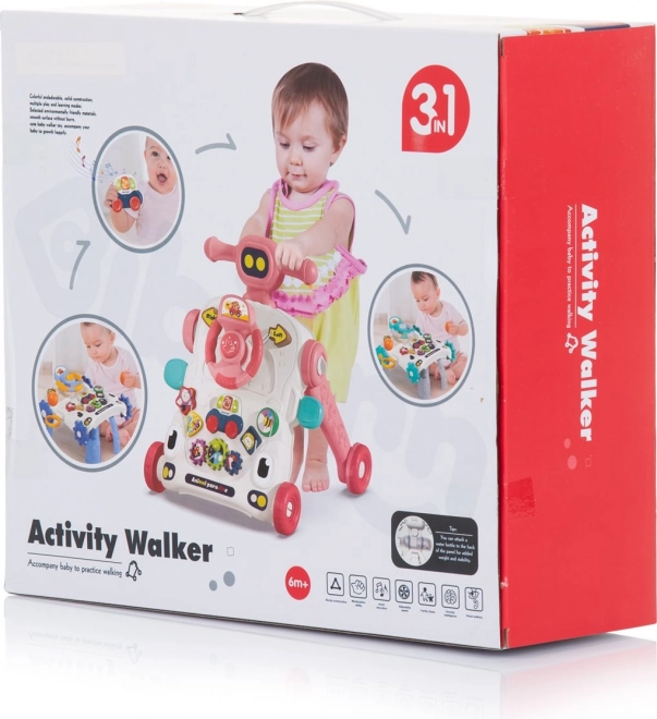 Chipolino Interactieve Looptrainer 3-in-1 Auto Roze