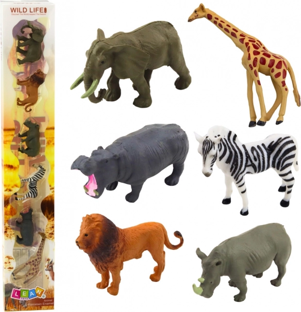 Set Realistische Miniaturen van Wilde Dieren 6 stuks