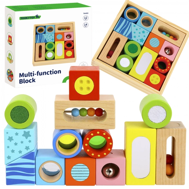 Tooky Toy houten multifunctionele sensorische blokken