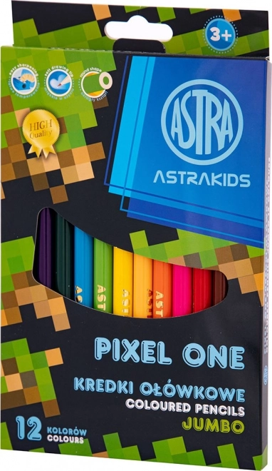 Kleurpotloden ASTRA Pixel One jumbo 12 stuks