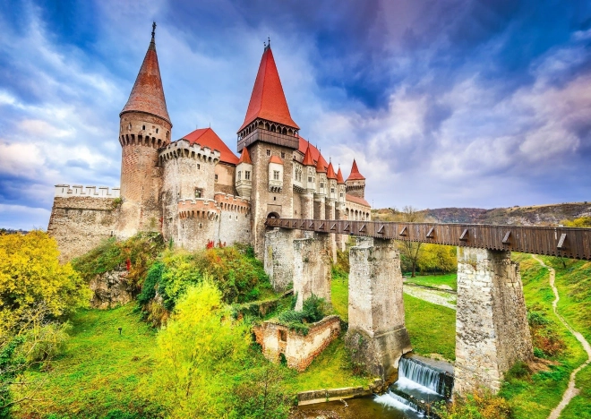 Puzzel Corvin Kasteel, Hunedoara, Roemenië 1000 stukjes