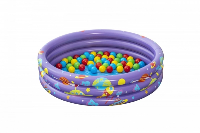 Intergalactisch opblaasbaar zwembad met ballen 1,02 m x 25 cm