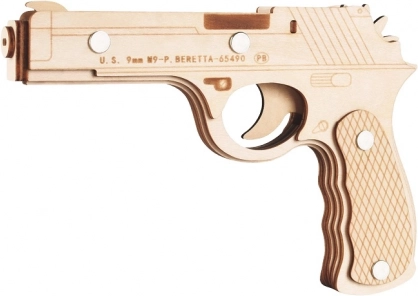 Houten 3D-puzzel pistool Beretta M9