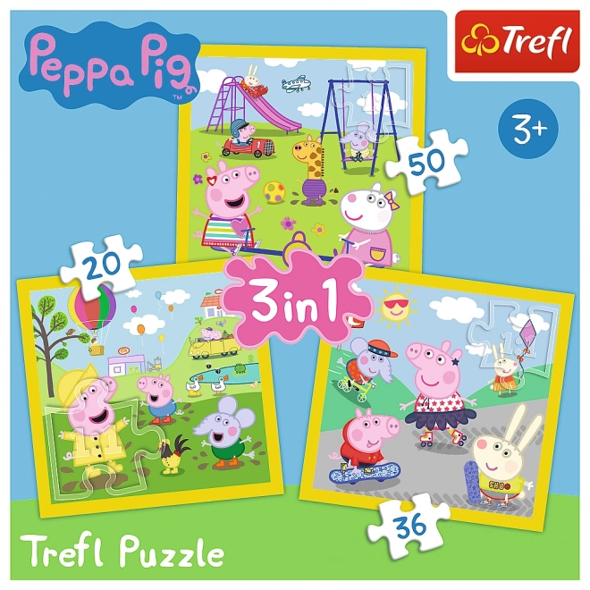 Puzzel 3v1 - Peppa Pig