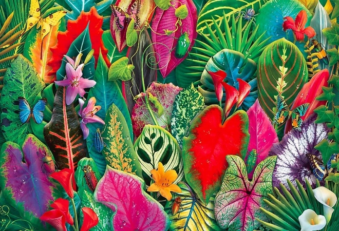Puzzel Bloeiend Paradijs: Tropische Groen 1500 Stukken