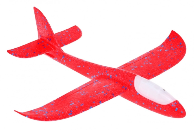 Polystyreen modelvliegtuig + beweegbare stabilisator + verlichting – Rood