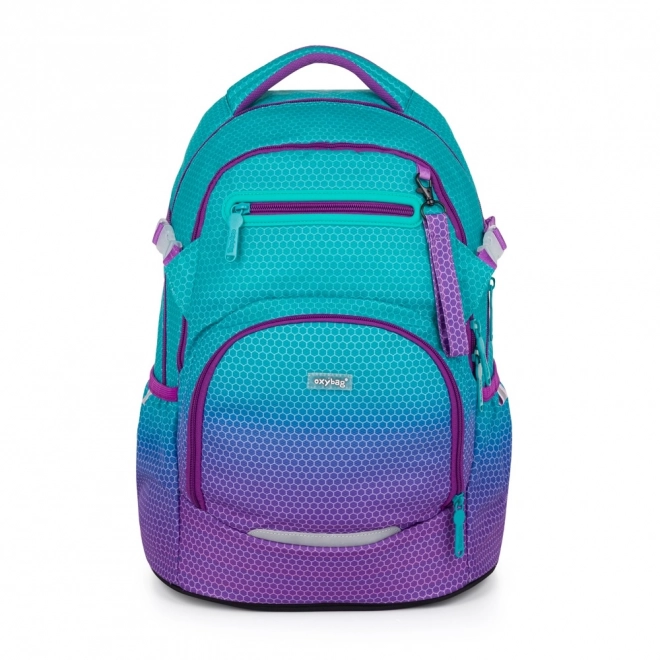 Schoolrugzak OXY Ombre blauw-roze