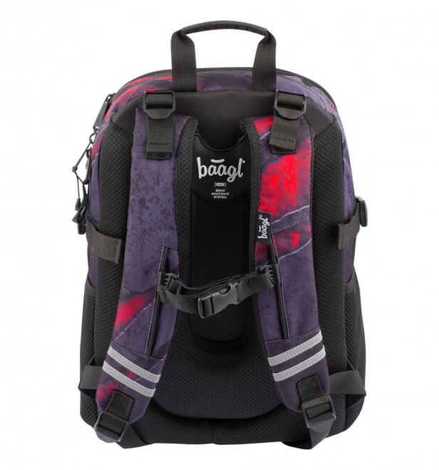 BAAGL SET 3 Core Lava: rugzak, etui, zakje