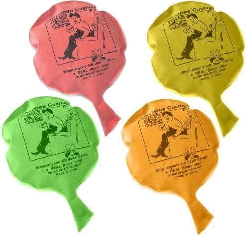 Pruttend kussen – grappige Whoopee cushion (mix motieven)