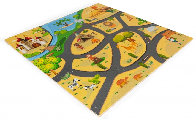 ECOTOYS Foam puzzel Safari met rand
