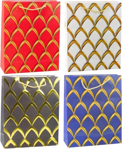 Cadeautas met gouden decoratieve motieven 32 × 26 × 12 cm