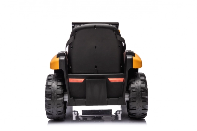 Kinder ritje op JCB Traktor met graafmachine