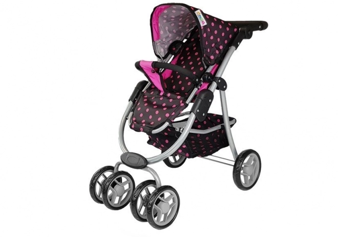 Kinderwagen 2 in 1 met tas voor kinderwagen Zwart en Roze