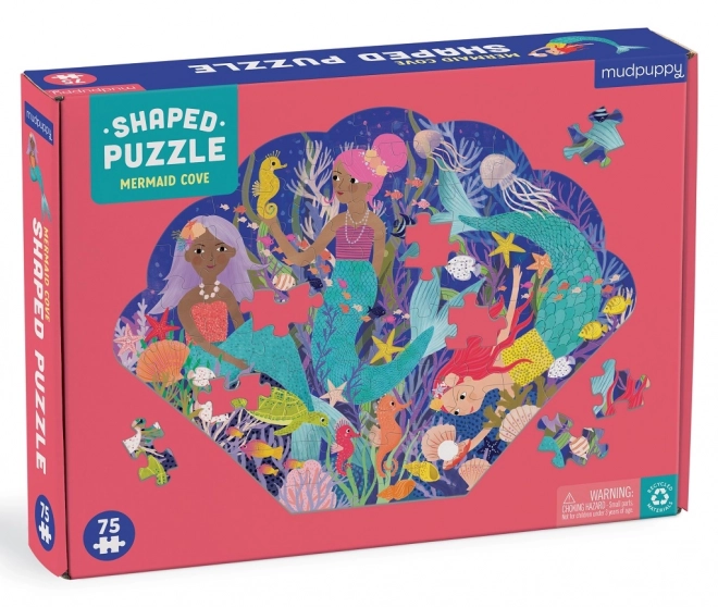 Puzzel in de vorm van een schelp Zeemeerminbaai 75 stukjes
