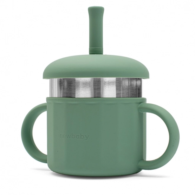 Siliconen beker 2-in-1 New Baby groen