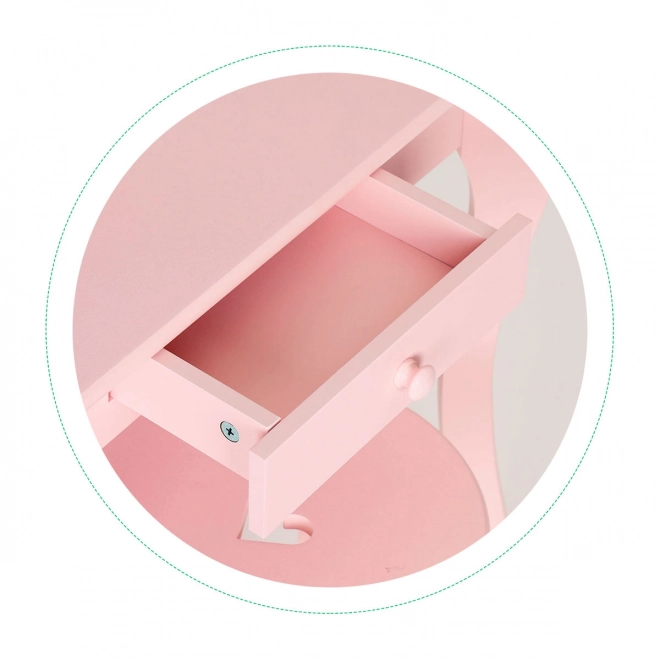 Grote kinderkaptafel met spiegel voor meisjes