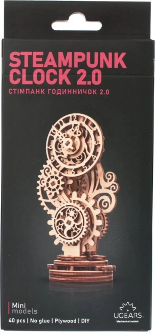 Ugears 3D houten mechanische puzzel Steampunk klok