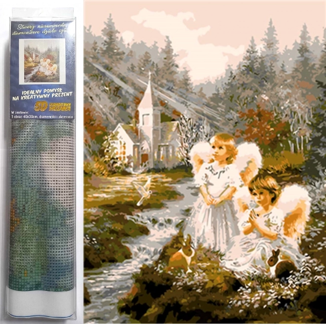 NORIMPEX Diamant schilderen Engeltjes 30x40cm