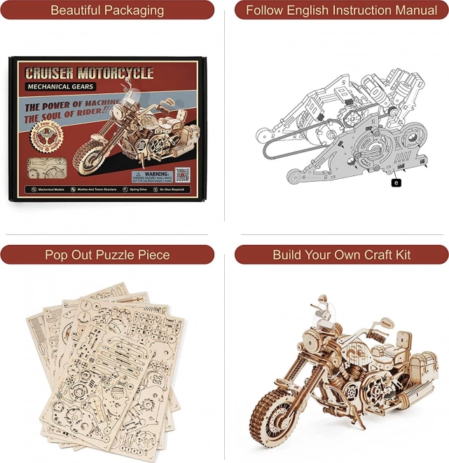 Motorka Cruiser LK504 - 3D houten bouwpakket
