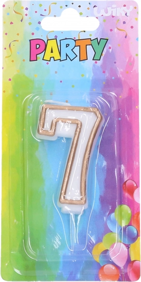 Feestkaars cijfer 7 – goud