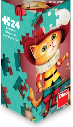 Dino puzzel De Gelaarsde Kat 24 stukjes