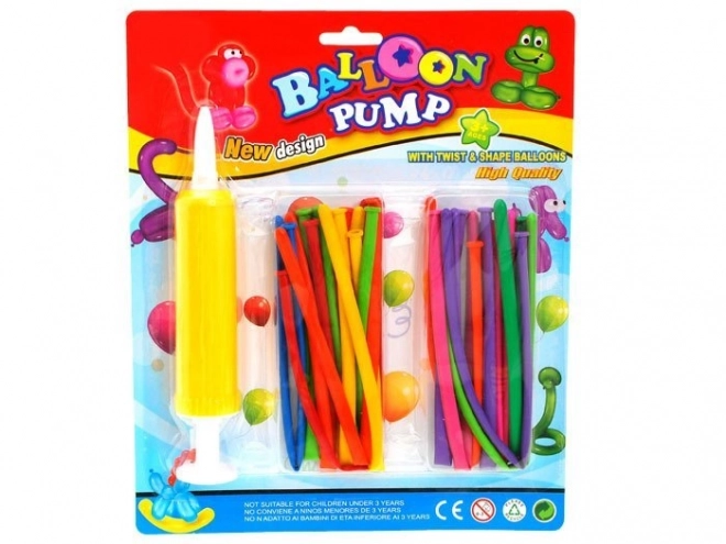 Kleurrijke modelleerballonnen met pomp