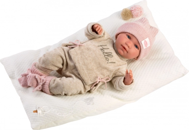 pasgeboren LLorens met geluiden en zacht lichaam 42 cm