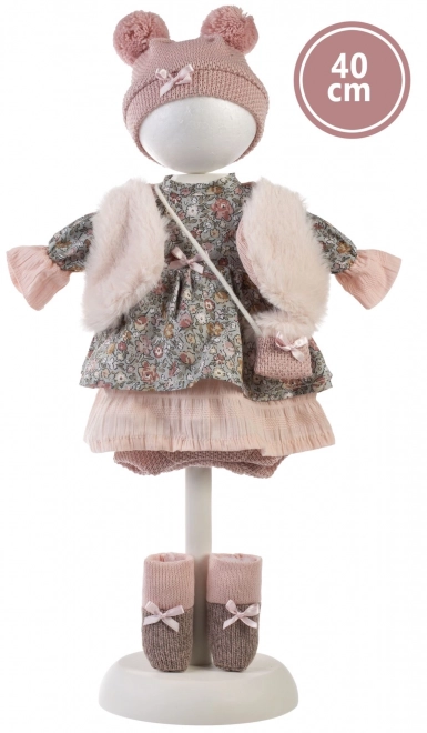 Realistische pop Lucia 40 cm met zacht stoffen lichaam