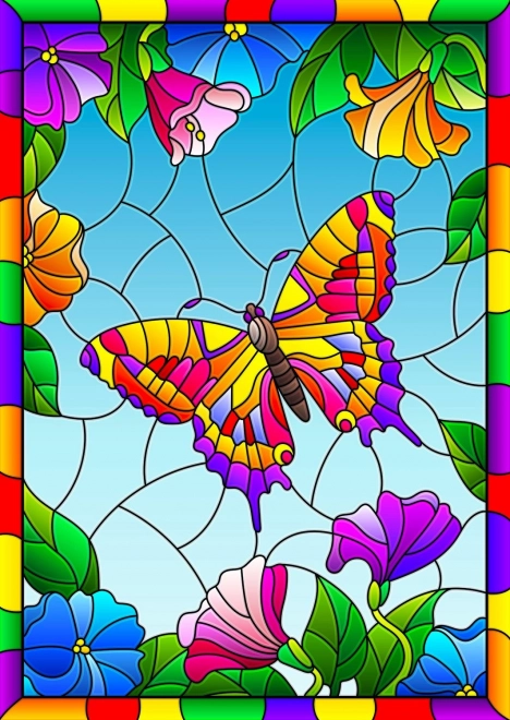 Puzzel kristallen vlinder 1000 stukjes