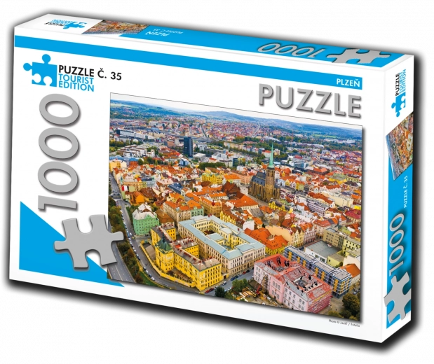 puzzel Plzeň toeristische editie 1000 stukjes
