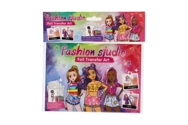 Creatieve set modeontwerper met magische folieafbeeldingen in zak 23,5x23cm