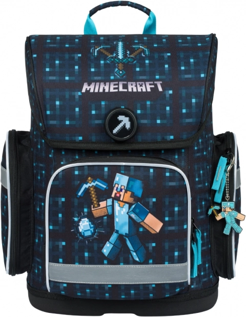 Školní aktovka BAAGL Ergo Minecraft Blue Axe