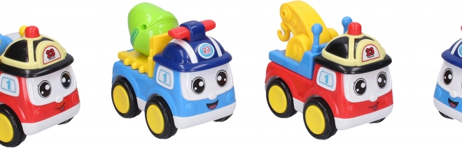 Auto bouw set met gezicht 13 cm