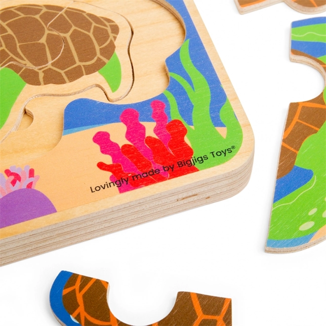 Bigjigs Toys Puzzel Levenscyclus van de Schildpad