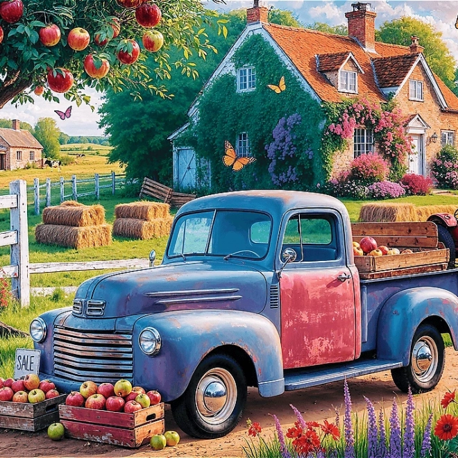 Puzzel TREFL Premium Plus Theetijd: De Boerenauto 500 Stukken