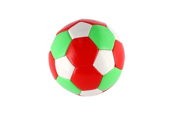Kleine junior voetbalbal opgeblazen gestikt 15cm leer in netzak