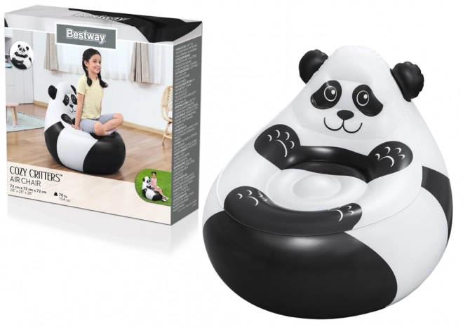 Opblaasbare panda stoel