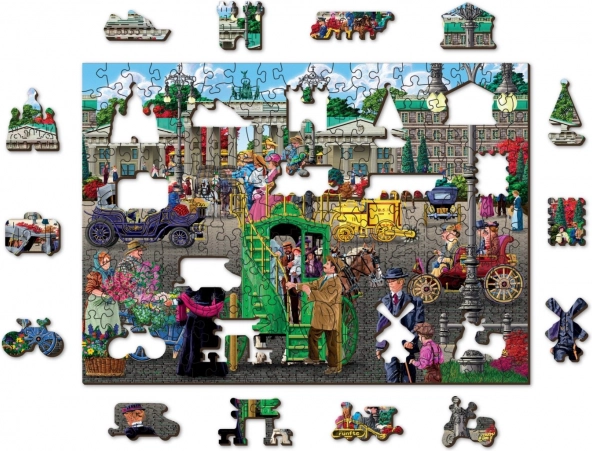 Houten dubbelzijdige puzzel Parijsplein in Berlijn, 200 stukjes